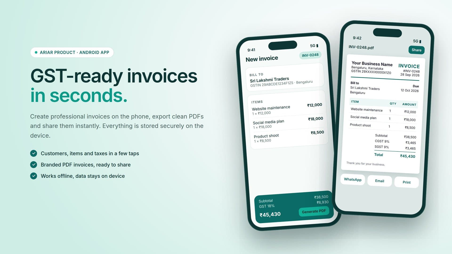 Billing & Invoice Generator